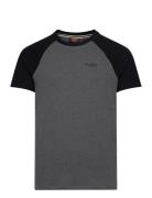 Essential Logo Baseball Tshirt Tops T-Kortærmet Skjorte Black Superdry