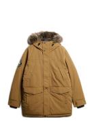 Everest Faux Fur Parka Jacket Parka Jakke Brown Superdry