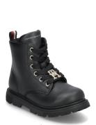 Lace-Up Bootie Black Boots Støvler Black Tommy Hilfiger