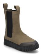 Long Chelsea Boots Shoes Chelsea Boots Khaki Green Ilse Jacobsen