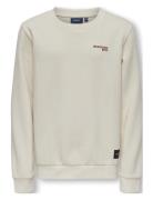 Kobcolumbus L/S Print Swt Tops Sweatshirts & Hoodies Sweatshirts Cream...