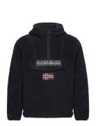 Burgee Curly Fleece Tops Sweatshirts & Hoodies Fleeces & Midlayers Bla...