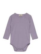 Base Body Ls Bodies Long-sleeved Purple MarMar Copenhagen