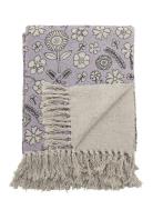 Salli Throw Home Textiles Cushions & Blankets Blankets & Throws Purple...