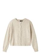 Nlflodet Ls Short Knit Cardigan Noos Tops Knitwear Cardigans Beige LMT...