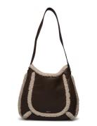 Day Faux Shearling Shoulder Shopper Taske Brown DAY ET