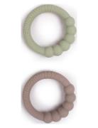 Bidering I Silik 2-Pak - Warm Grey + Oil Green Toys Baby Toys Teething...
