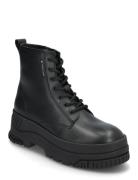 Tjw Lace Up Flatform Boot Shoes Boots Ankle Boots Ankle Boots Flat Hee...