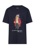 Polo Bear Cotton Jersey Tee Tops T-Kortærmet Skjorte Navy Ralph Lauren...