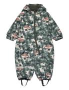 Snow Suit Aop Outerwear Coveralls Snow-ski Coveralls & Sets Green Mikk...