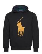 The Rl Fleece Big Pony Hoodie Tops Sweatshirts & Hoodies Hoodies Black...