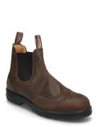 Bl 2444 Elastic Sided Brogue Boot Støvlet Chelsea Boot Brown Blundst