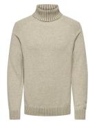 Onseddy Reg 7 Wool Roll Knit Tops Knitwear Turtlenecks Cream ONLY & SO...