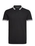 Paddy Sport Polos Short-sleeved Black BOSS