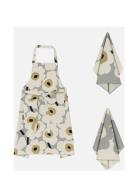 Annivers.apron+ Tea Towel Set Home Textiles Kitchen Textiles Kitchen T...