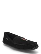 Brenan Polo Bear Suede Slipper Loafers Flade Sko Black Polo Ralph Laur...