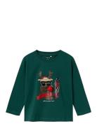 Nmmrcandy Nreg Ls Top Box Tops T-shirts Long-sleeved T-Skjorte Green N...