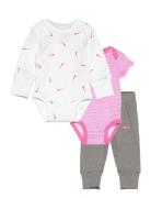 Nike Baby Essentials 3-Piece Bodysuit Set Bodysuits Short-sleeved Whit...