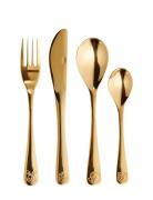 Atelier Mini - Børnebestik 4 Dele Sæt Guld Home Tableware Cutlery Cutl...