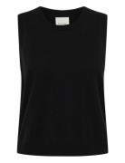 Keyjapw Pu Vests Knitted Vests Black Part Two