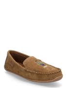 Brenan Polo Bear Suede Slipper Loafers Flade Sko Brown Polo Ralph Laur...