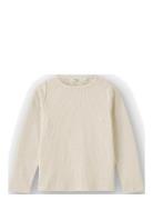 Kenna Ls Blouse Tops T-shirts Long-sleeved T-Skjorte Cream Fliink