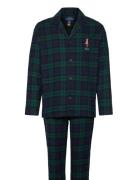 Polo Bear Plaid Flannel Pajama Set Pyjamas Nattøj Navy Polo Ralph Laur...