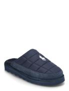 Reade Suede-Trim Quilted Scuff Slipper Slippers Hjemmesko Navy Polo Ra...