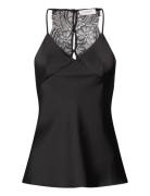 Kin Strap Top Tops Blouses Sleeveless Black Rosemunde