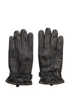 Barbour Burnish Leather Glove Accessories Gloves Finger Gloves Black B...