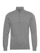 Barbour Cotton Half Zip Designers Knitwear Half Zip Jumpers Grey Barbo...