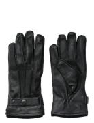 Slhpoul Leather Gloves B Accessories Gloves Finger Gloves Black Select...