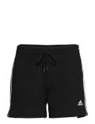 Essentials Slim 3-Stripes Shorts Sport Shorts Sweat Shorts Black Adida...