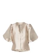 Cleo Blouse Designers Blouses Short-sleeved Beige Malina