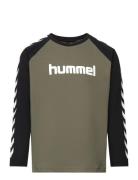 Hmlboys T-Shirt L/S Sport T-shirts Long-sleeved T-Skjorte Green Hummel