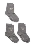 Sutton 3-Pack Sock Sport Socks & Tights Socks Grey Hummel