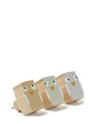 Hooks Owls 3 Set Edvin Home Kids Decor Storage Hooks & Hangers Multi/p...