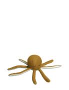 Rattle - Octopus - Ochre / Beach Gr Toys Baby Toys Rattles Brown Fabel...