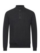 Patton Half Zip Designers Knitwear Half Zip Jumpers Grey Oscar Jacobso...