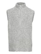 Grete Vest Knit Tops Vests Grey Grunt