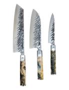 Satake Knife Set, Kiritsuke, Santoku And Petty Home Kitchen Knives & A...