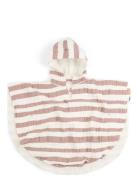 Bath Poncho Gots Stripes Powder Home Bath Time Bath Poncho Multi/patte...
