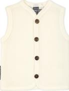 Vest, Merino Wool W. Buttons, Offwhite Tops Vests Cream Smallstuff