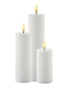 Smilla 3 Stk Sæt Genopladelig Home Decoration Candles Led Candles Whit...