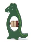 Wooden Rattle - Mr. Crocodile Toys Baby Toys Rattles Green Trixie Baby