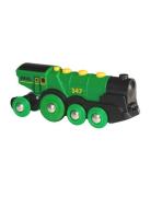Brio 33593 Stort, Grønt Lokomotiv, B/O Toys Toy Cars & Vehicles Toy Ve...