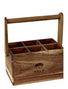 Holder 6 Rum Home Kitchen Kitchen Storage Boxes & Containers Brown Hol...