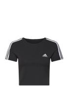 W 3S Baby T Sport Crop Tops Short-sleeved Crop Tops Black Adidas Sport...