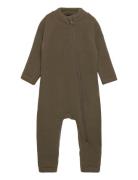 Wool Baby Suit Outerwear Fleece Outerwear Fleece Coveralls Khaki Green...