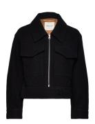 Boucle Zip Jacket Blazers BouclÉ Blazers Black GANT